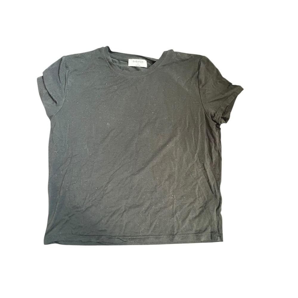 Babaton‎ Crewneck Short Sleeve Pullover T-Shirt Black Womens Size Small